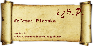 Ócsai Piroska névjegykártya